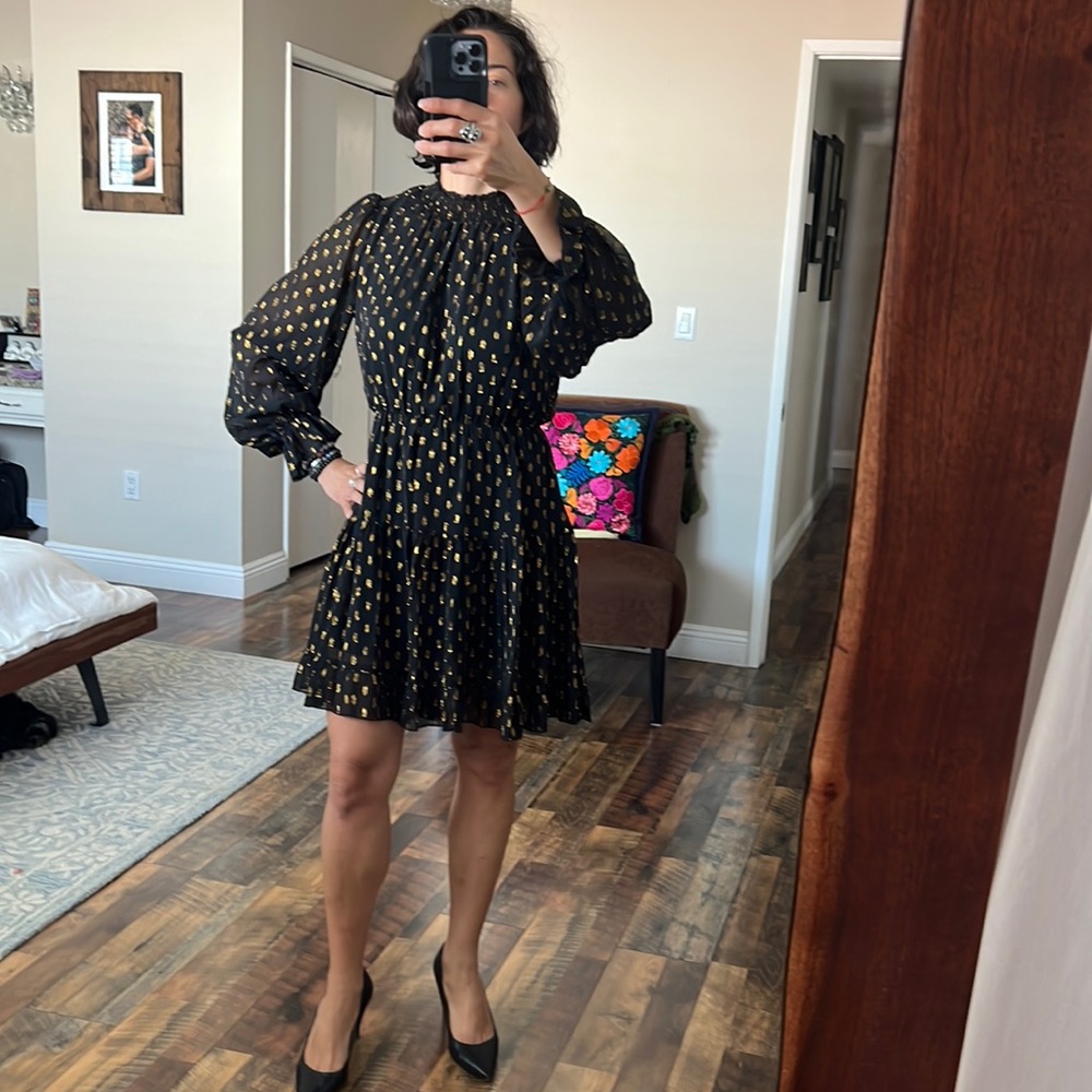 Only pretty things black and golden dress